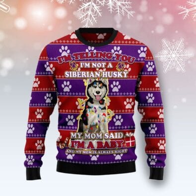 Siberian Husky Baby Christmas Ugly Christmas Sweater