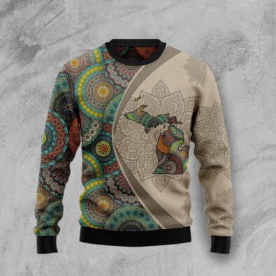 Michigan Mandala Ugly Christmas Sweater