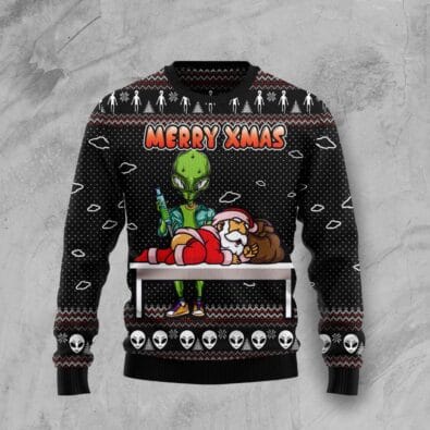Alien Merry xmas Ugly Christmas Sweater