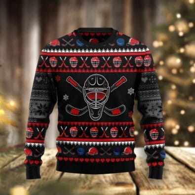 Hockey Puck Christmas Ugly Christmas Sweater