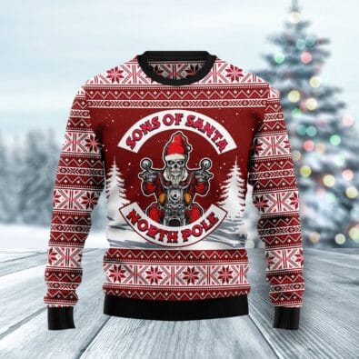 Red Sons of Santa Ugly Christmas Sweater