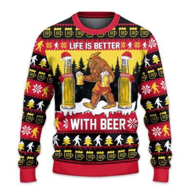 Life Is Better With Beer Ugly Christmas Sweater