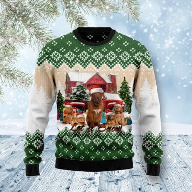 Dogue-de Bordeaux Let It Snow Ugly Christmas Sweater