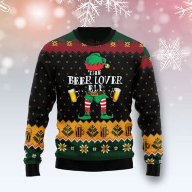 The Beer Lover Elf Ugly Christmas Sweater