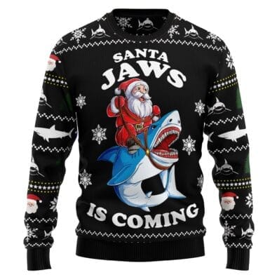 Santa Jaws Ugly Christmas Sweater