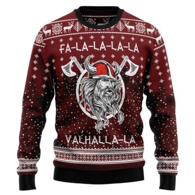 Vikings Fa La La La Ugly Christmas Sweater