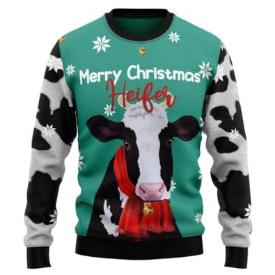 Cow Merry Christmas Heifer Ugly Christmas Sweater