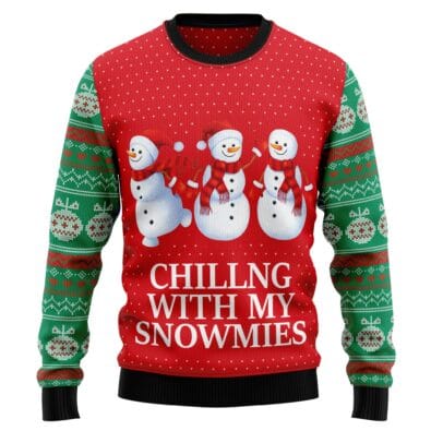 Chilling With My Snowmies Ugly Christmas Sweater