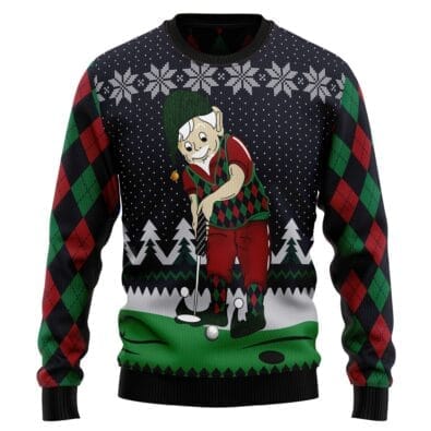 Golf Lover Ugly Christmas Sweater
