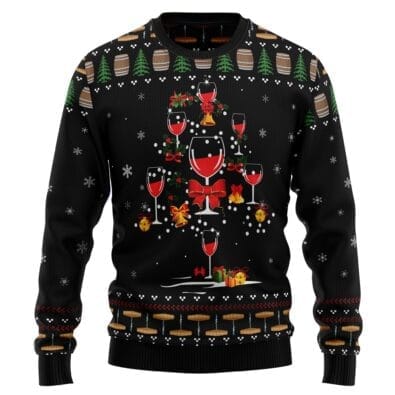 Red Wine Christmas Ugly Christmas Sweater
