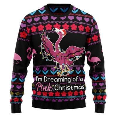 Flamingo Pink Christmas Ugly Christmas Sweater