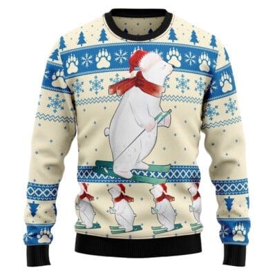 Polar Bear Ice Ugly Christmas Sweater