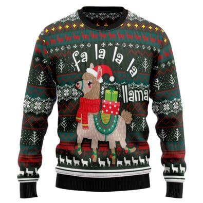 Fa-La-La-La-Llama Ugly Christmas Sweater