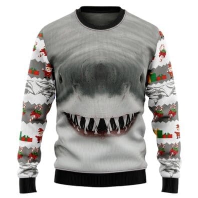 Shark Cute Face Ugly Christmas Sweater