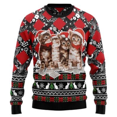 Singing Cats Kitten Ugly Christmas Sweater