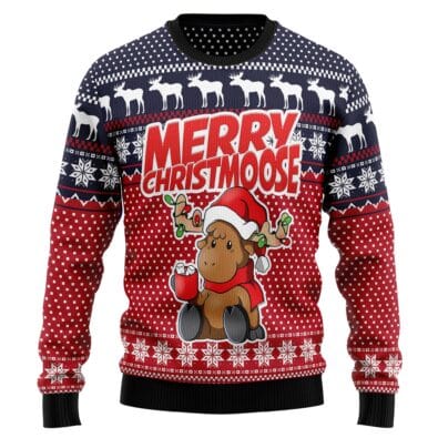 Moose Merry Ugly Christmas Sweater