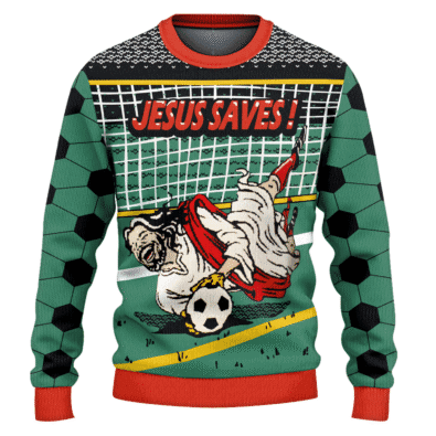 Jesus Saves Ugly Christmas Sweater