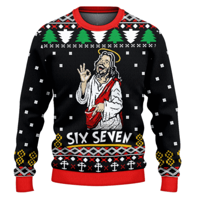 Jesus Six Seven Ugly Christmas Sweater