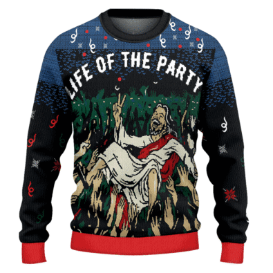 Jesus Life Of The Party Ugly Christmas Sweater
