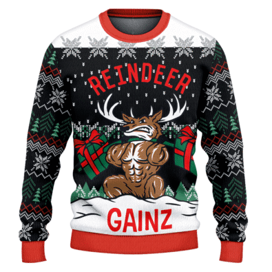 Reindeer Gainz Ugly Christmas Sweater