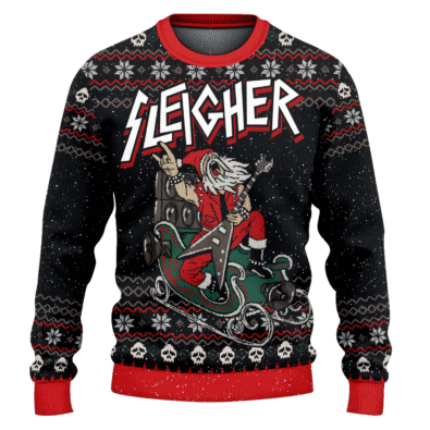 Sleigher Santa Ugly Christmas Sweater